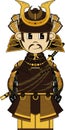 Cartoon Japanese Samurai Warrior Royalty Free Stock Photo