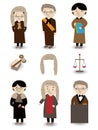 Cartoon Judge icon set