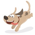 Cartoon jumping dog Royalty Free Stock Photo