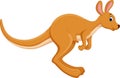 Cartoon kangaroo jumping