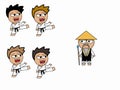 Cartoon karate training illustration