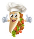 Cartoon Kebab Character Royalty Free Stock Photo