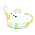 A cartoon kettle that looks like a character