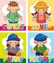 Cartoon kid card Royalty Free Stock Photo