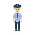 Cartoon kid policeman.