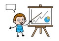 Cartoon Kid with Presentation Baord Royalty Free Stock Photo