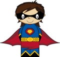 Cartoon Kid Superhero Royalty Free Stock Photo