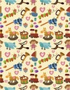 Cartoon kid toy seamless pattern Royalty Free Stock Photo