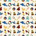 Cartoon kid toy seamless pattern Royalty Free Stock Photo