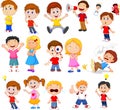 Cartoon kids with different expression