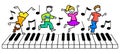Cartoon Kids Music Keyboard/eps Royalty Free Stock Photo