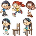 Cartoon kids Royalty Free Stock Photo