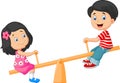 Cartoon Kids see saw