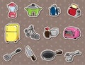 Cartoon kitchen stickers