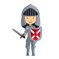 Cartoon knight character Royalty Free Stock Photo