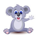 Cartoon koala sitting