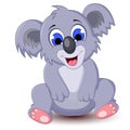 Cartoon koala sitting for you design Royalty Free Stock Photo