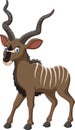 Cartoon kudu antelope Royalty Free Stock Photo