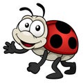 Cartoon Lady bug Royalty Free Stock Photo
