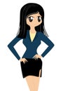 Cartoon Lady in Business Suit