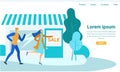 Cartoon Landing Page Advertising Shopping Sale