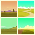 Cartoon Landscape Set