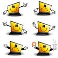 Cartoon Laptop Computers Royalty Free Stock Photo