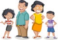 Cartoon latin family. Royalty Free Stock Photo