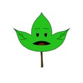 Cartoon leaf for icons