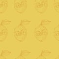 Cartoon lemon character get zest vector seamless pattern