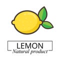 Cartoon lemon label