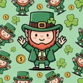Cartoon Leprechaun Character for St. Patricks Day Celebration Royalty Free Stock Photo