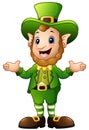 Cartoon Leprechaun presenting