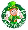 Cartoon Leprechaun St Patricks Day Sign