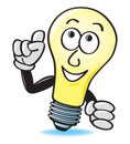 Cartoon Light Bulb Royalty Free Stock Photo