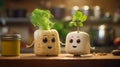 Cheesy Turnip Friends: Talking Plants With Faces In Pixar Style