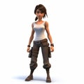 Cartoon-like 3d Model Of Lara Croft\'s Daughter