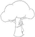 Tree Hugger Line Art