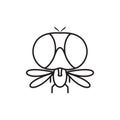 Cartoon line insect flies logo design vector graphic symbol icon sign illustration creative idea