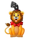 Cartoon lion circus Royalty Free Stock Photo