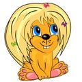 Cartoon lion. cute animal baby