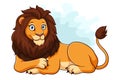Cartoon lion isolated on white background Royalty Free Stock Photo