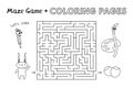 Cartoon Lion Maze Game