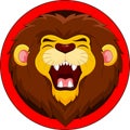 Cartoon lion roaring Royalty Free Stock Photo