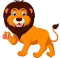 Cartoon lion roaring Royalty Free Stock Photo