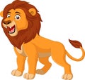 Cartoon lion roaring Royalty Free Stock Photo