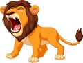 Cartoon lion roaring Royalty Free Stock Photo