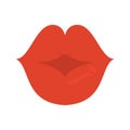 Cartoon lips. Kisses. Xo-xo.