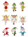 Cartoon little baby fairy icon