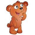 Cartoon little bear. Colorful vector illustration for kids